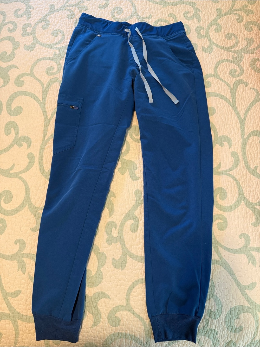 Figs Royal Blue Drawstring Jogger Pants